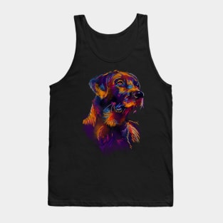 Dog watercolor line art Tank Top